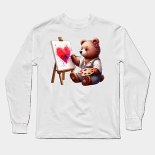 Valentine Love Bear Long Sleeve T-Shirt